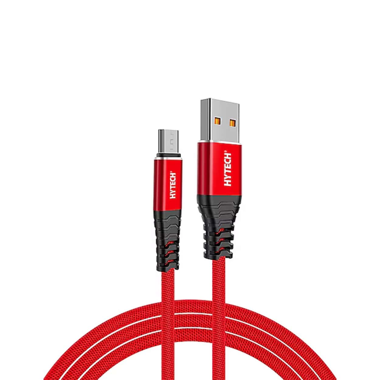 HYTECH HY-X210 3A MICRO USB 1m Kırmızı Data + Sarj Kablosu - Görsel 1