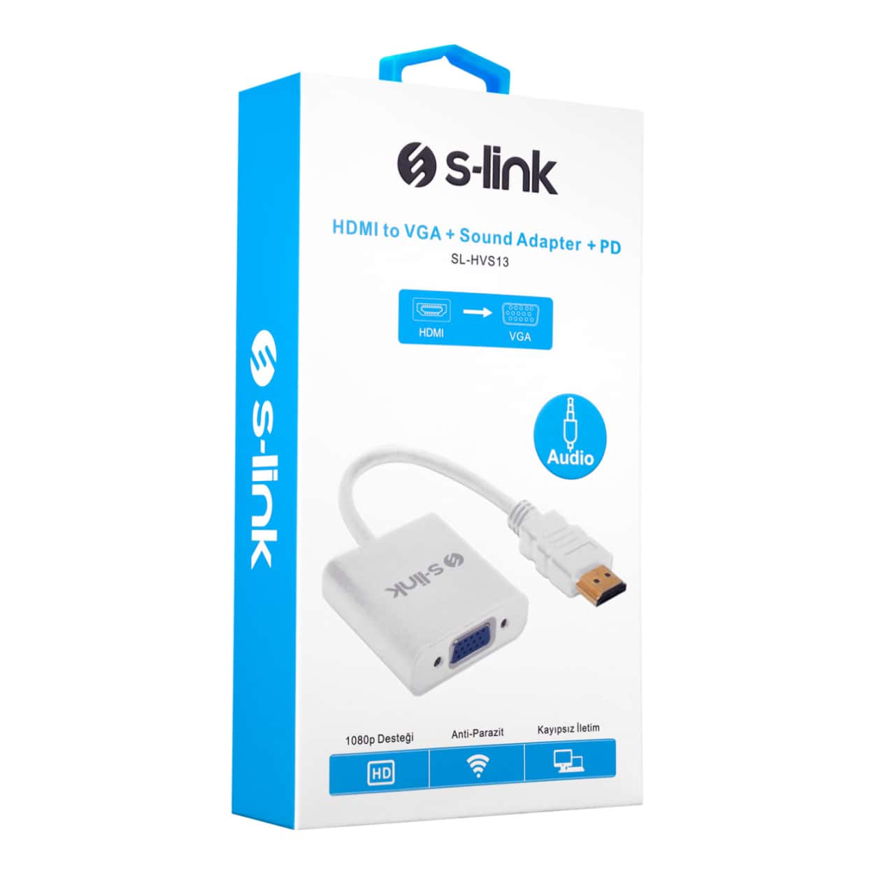S-LINK SL-HVS13 HDMI to VGA + Audio Micro Usb Çevirici - Görsel 5