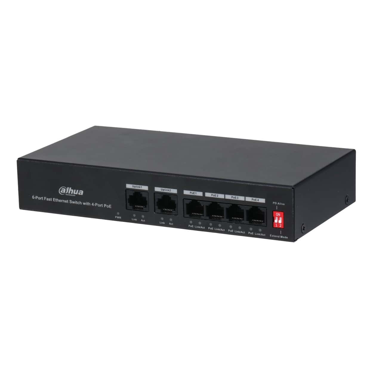 DAHUA PFS3006-4ET-36 4FE PoE Port (36W), 2FE Uplink Switch - Görsel 1
