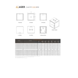AGER Agena Base 20U W=600mm D=450mm 19'' Duvar Tipi Kabinet - Küçük Görsel 4