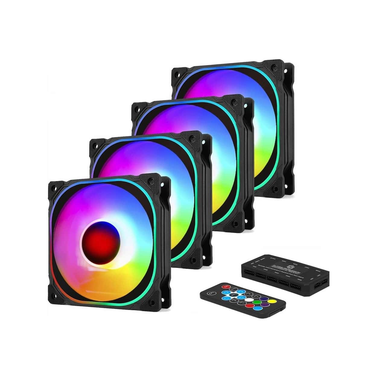 FRISBY FCL-F1405C 4X120mm ARGB FAN+ KONTROL HUB KASA FAN - Görsel 1