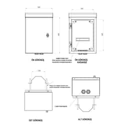 AGER MİNİMOBESE 300x200x400 ÇİFT CİDARLI OUTDOOR KABİNET+DİREK MONTAJ KİTİ - Küçük Görsel 2