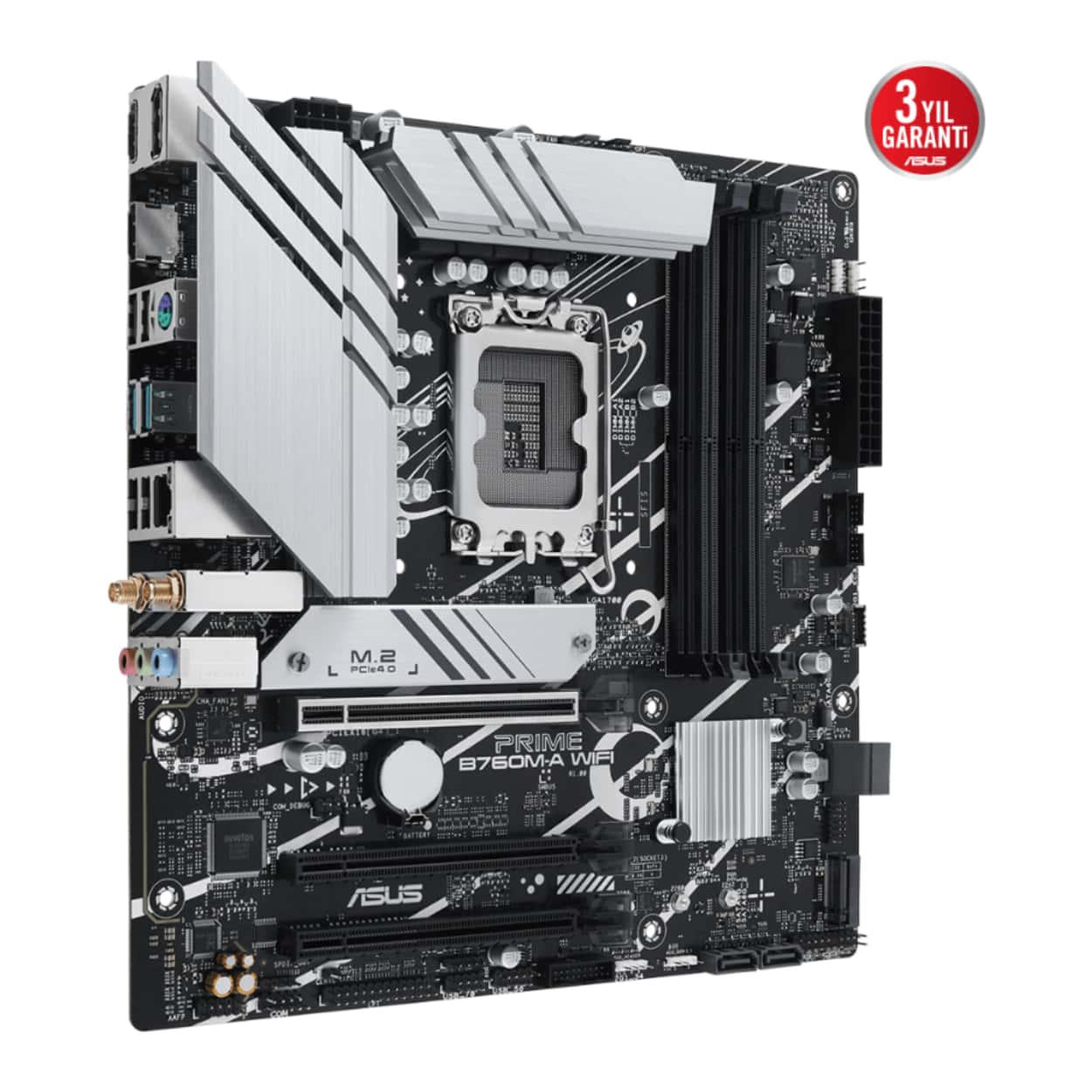 ASUS PRIME B760M-A WIFI Intel B760 LGA1700 DDR5 7200 HDMI VGA 2x M2 USB3.2 AX Wi - Görsel 3