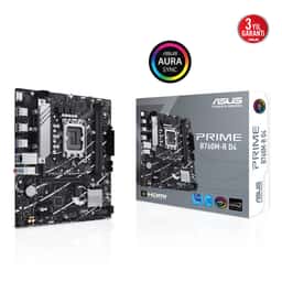 ASUS PRIME B760M-R D4 INTEL B760 LGA1700 DDR4 5333 HDMI 2x M2 USB3.2 AURA RG - Küçük Görsel 1