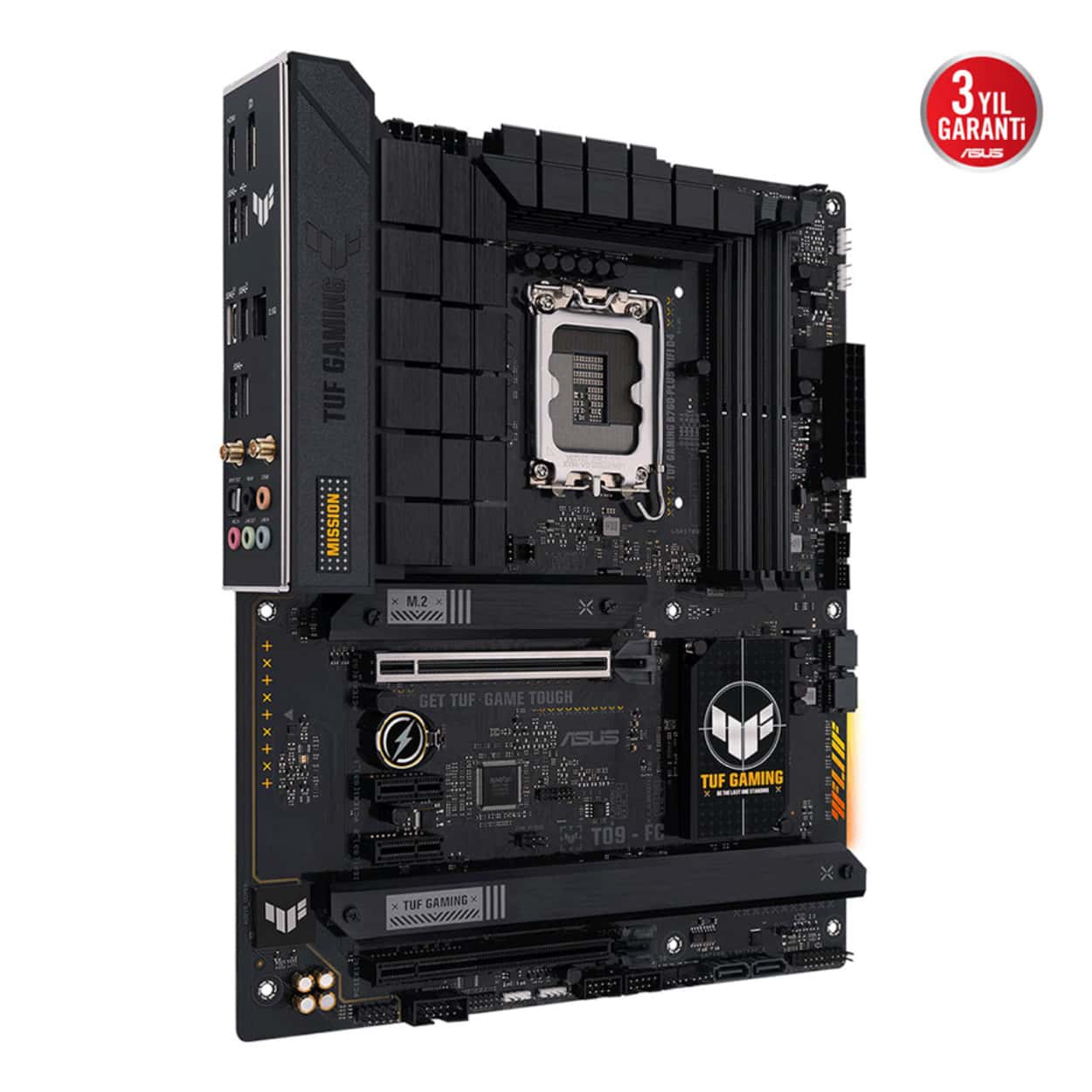 ASUS TUF GAMING B760-PLUS WIFI D4 Intel B760 LGA1700 DDR4 5333 DP HDMI 3x M2 USB - Görsel 3