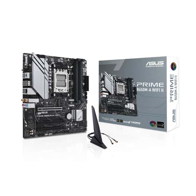 ASUS PRIME B650M-A WIFI II AMD B650 AM5 DDR5 6400 DP HDMI VGA Çift M2 USB3.2 AX