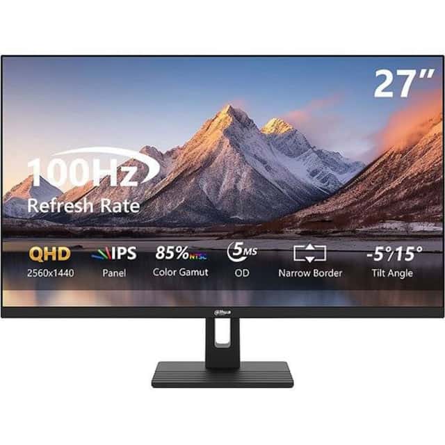 27" DAHUA LM27-C301B 2K IPS 5ms 100Hz 300nt Display HDMI Vesa, Blue Light Filter