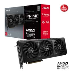 16 GB ASUS PRIME-RX9070-O16G AMD RX 9070XT GDDR6 OC EKRAN KARTI - Küçük Görsel 1