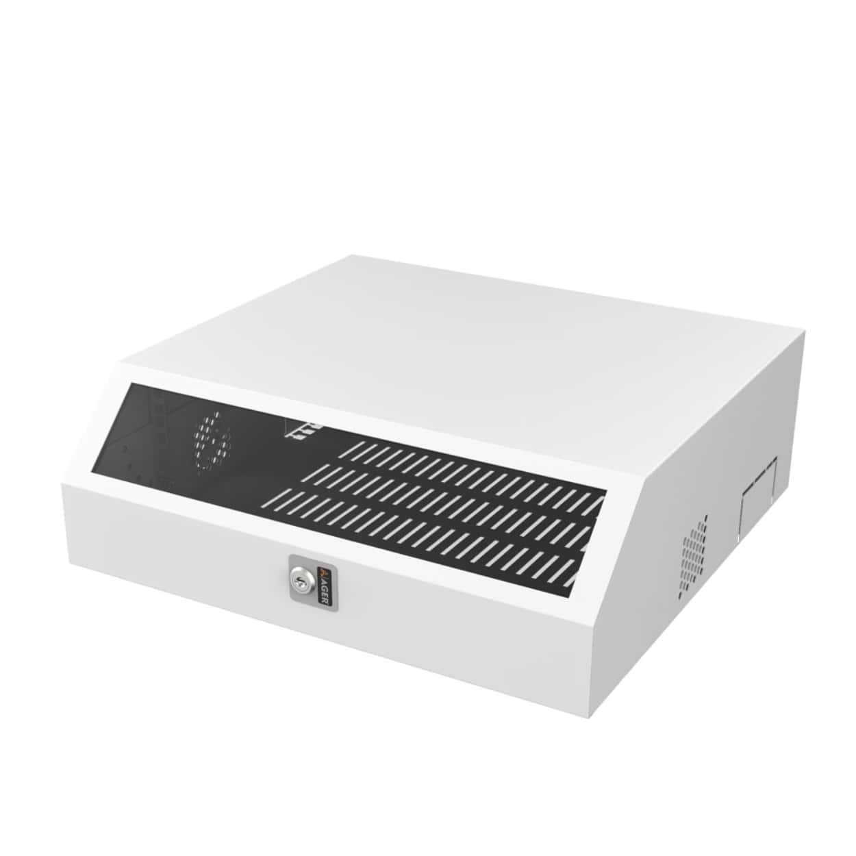 AGER Montajlı Slimline (3+4)U Cam Kapak Beyaz Kabinet - Görsel 1