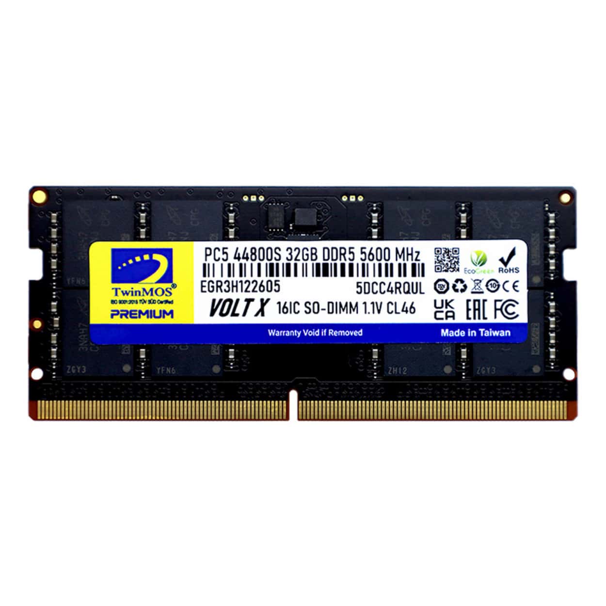 TwinMOS Sodimm DDR5 32 GB 5600MHz CL46 Notebook Ram - Görsel 1