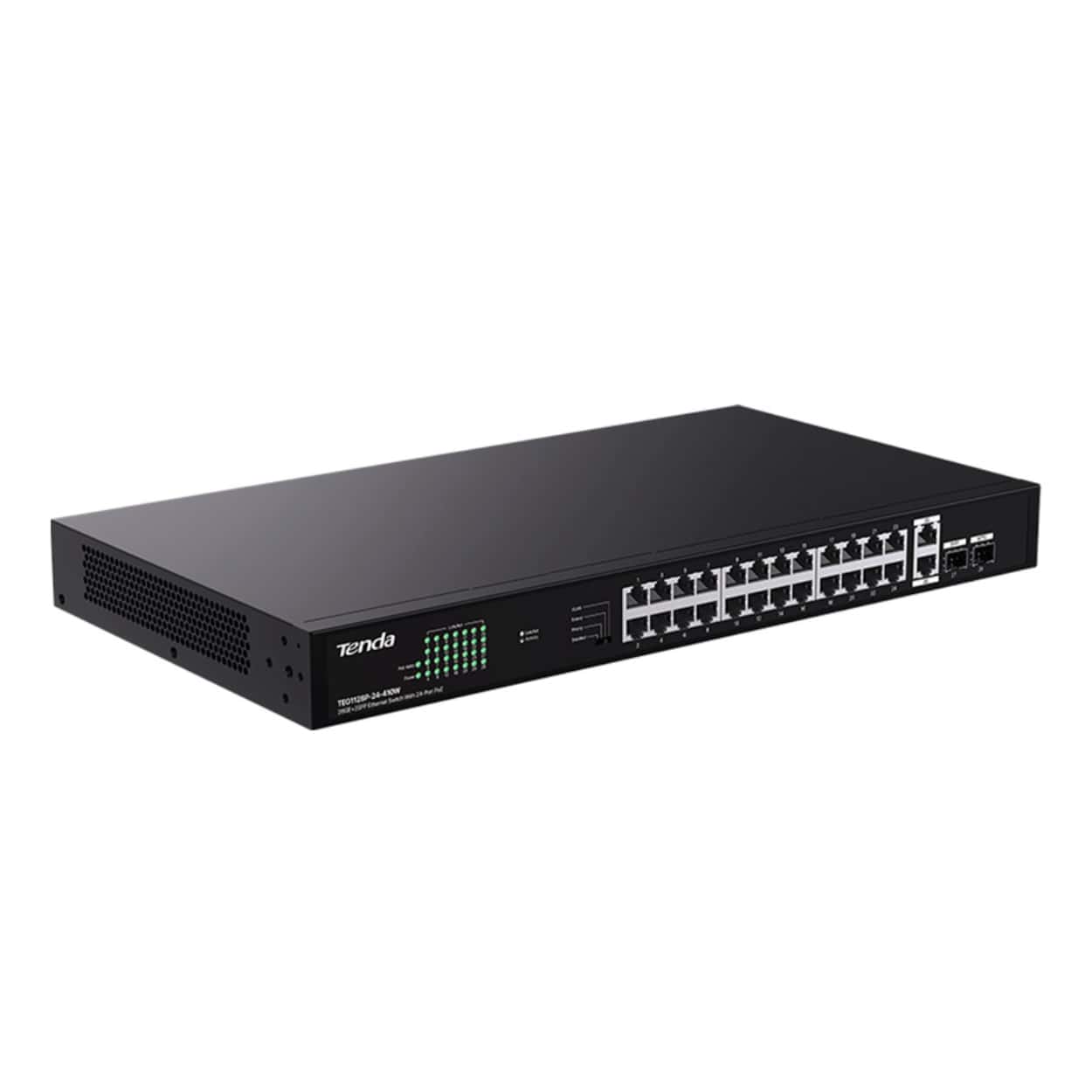 TENDA TEG1128P-24-410W 24GE PoE Port (410W), 2x Uplink, 2x SFP Switch - Görsel 3