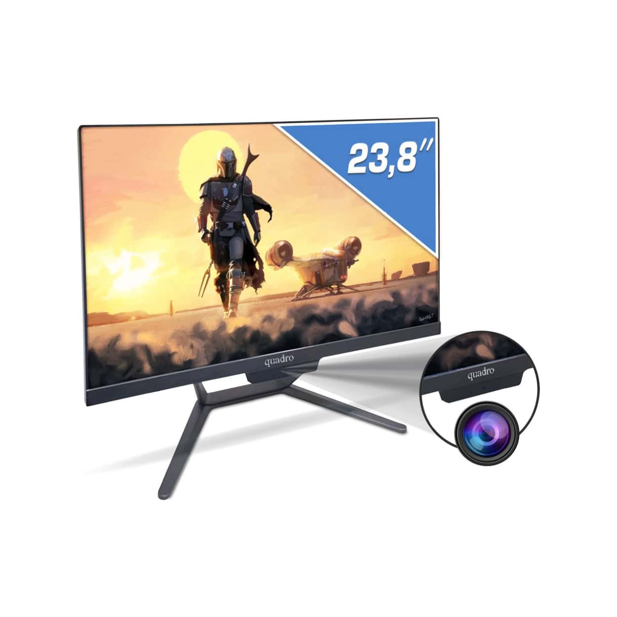 QUADRO STARK 23.8" IPS i5-14400 16GB 512SSD Type C-USB FDOS - Görsel 1