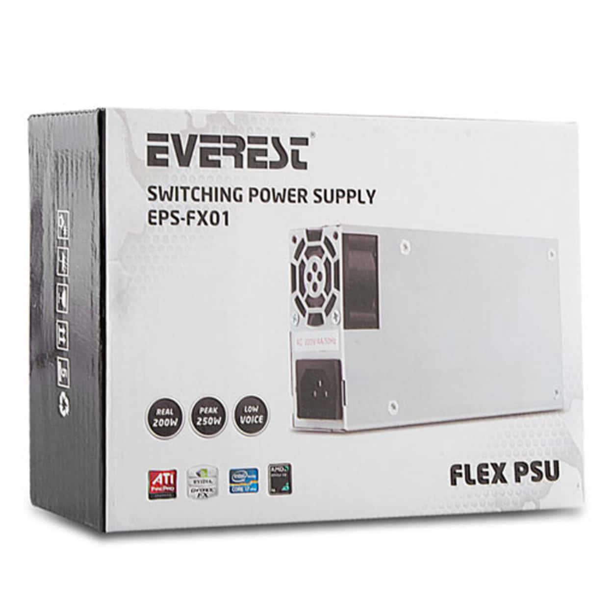Everest Slim 250W Flex Power Supply – 4 cm Fanlı, 2x SATA, 2x IDE (EPS-FX01) - Görsel 4
