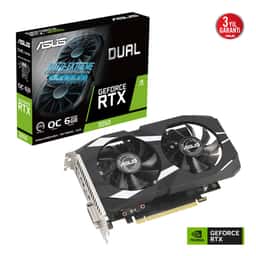 6 GB ASUS DUAL-RTX3050-O6G RTX 3050 GDDR6 96bit 1537MHz OC DVI HDMI DP EKRAN KAR - Küçük Görsel 1