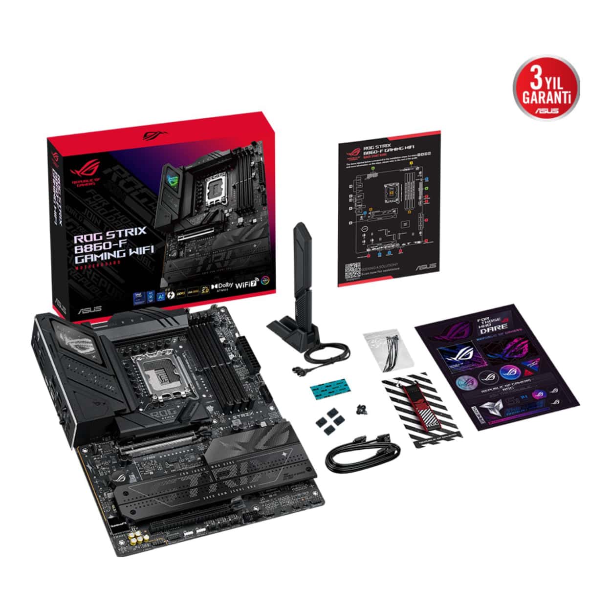ASUS ROG STRIX B860-F GAMING WIFI LGA1851 DDR5 9066 WiFi 7+BT AURA RGB 2.5Gbit L - Görsel 7