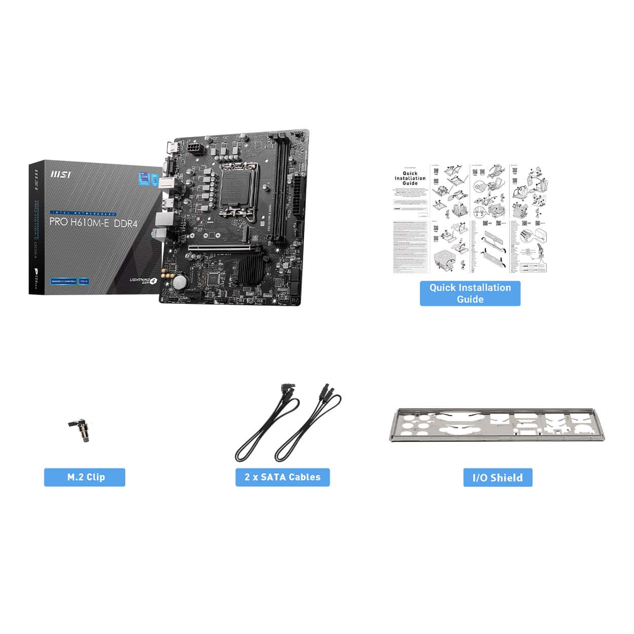 MSI PRO H610M-E DDR4 SOKET 1700 DDR4 3200(OC) HDMI VGA M.2 USB3.2 1x 1G LAN mATX - Görsel 6