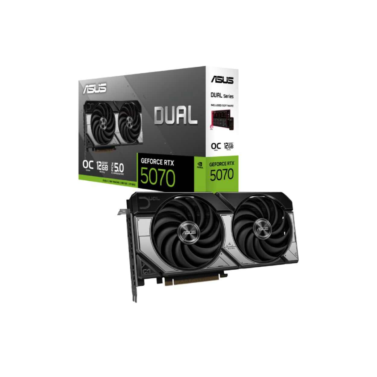12 GB ASUS DUAL-RTX5070-O12G RTX 5070 GDDR7 192bit OC 1xHDMI 3xDP EKRAN KARTI - Görsel 1