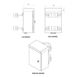 AGER MİNİMOBESE 300x200x400 ÇİFT CİDARLI OUTDOOR KABİNET+DİREK MONTAJ KİTİ - Küçük Görsel 3