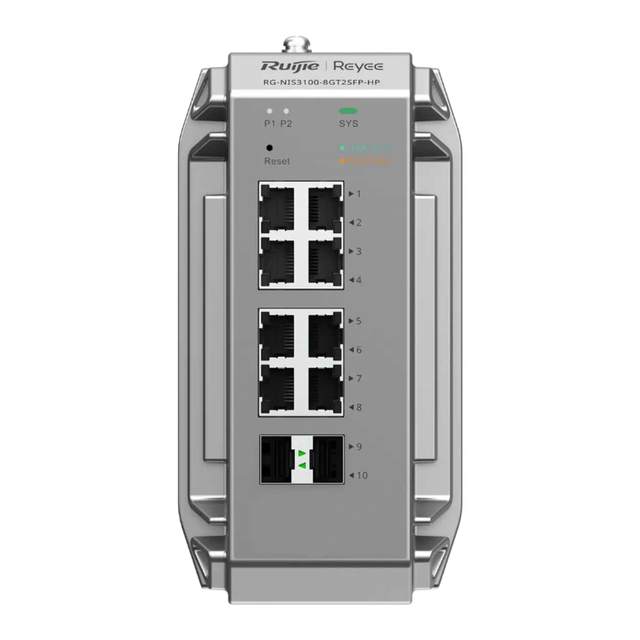 RUIJIE REYEE RG-NIS3100 8GE PoE/PoE+, 2GE SFP,240W Endüstriyel Switch - Görsel 2