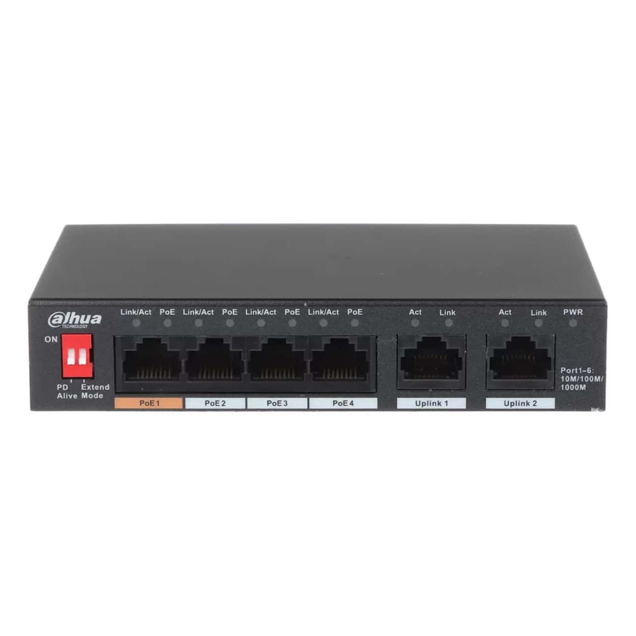 DAHUA PFS3006-4GT-60-V2 4GE PoE Port (60W), 2GE Uplink Switch - Görsel 2