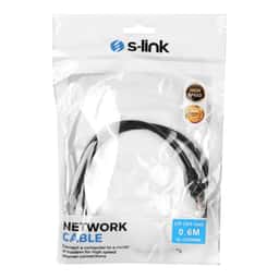 S-LINK SL-CAT606BK 60cm Siyah CAT6 Patch Kablo - Küçük Görsel 2