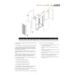 AGER Agena Dikili Tip Kabinet 12U, 600x600mm - Küçük Görsel 3