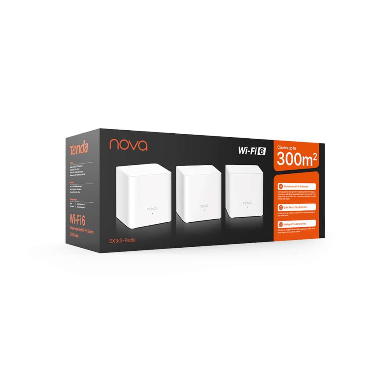 TENDA MX3-3-PACK AX1500 Dualband Mesh Router - Görsel 1