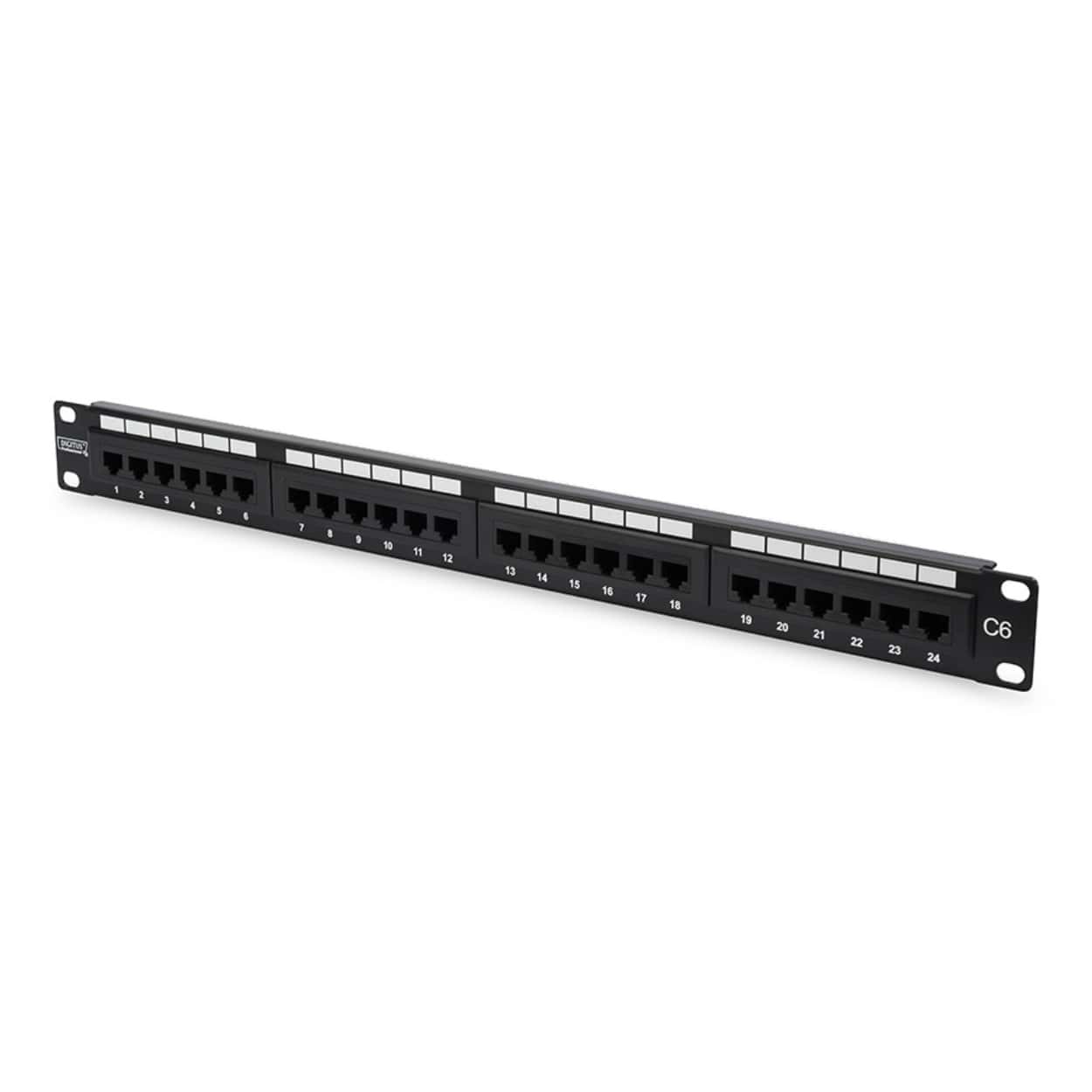 Digitus DN-91624U-CR 24 PORT CAT6 UTP PATCH PANEL DOLU - Görsel 1