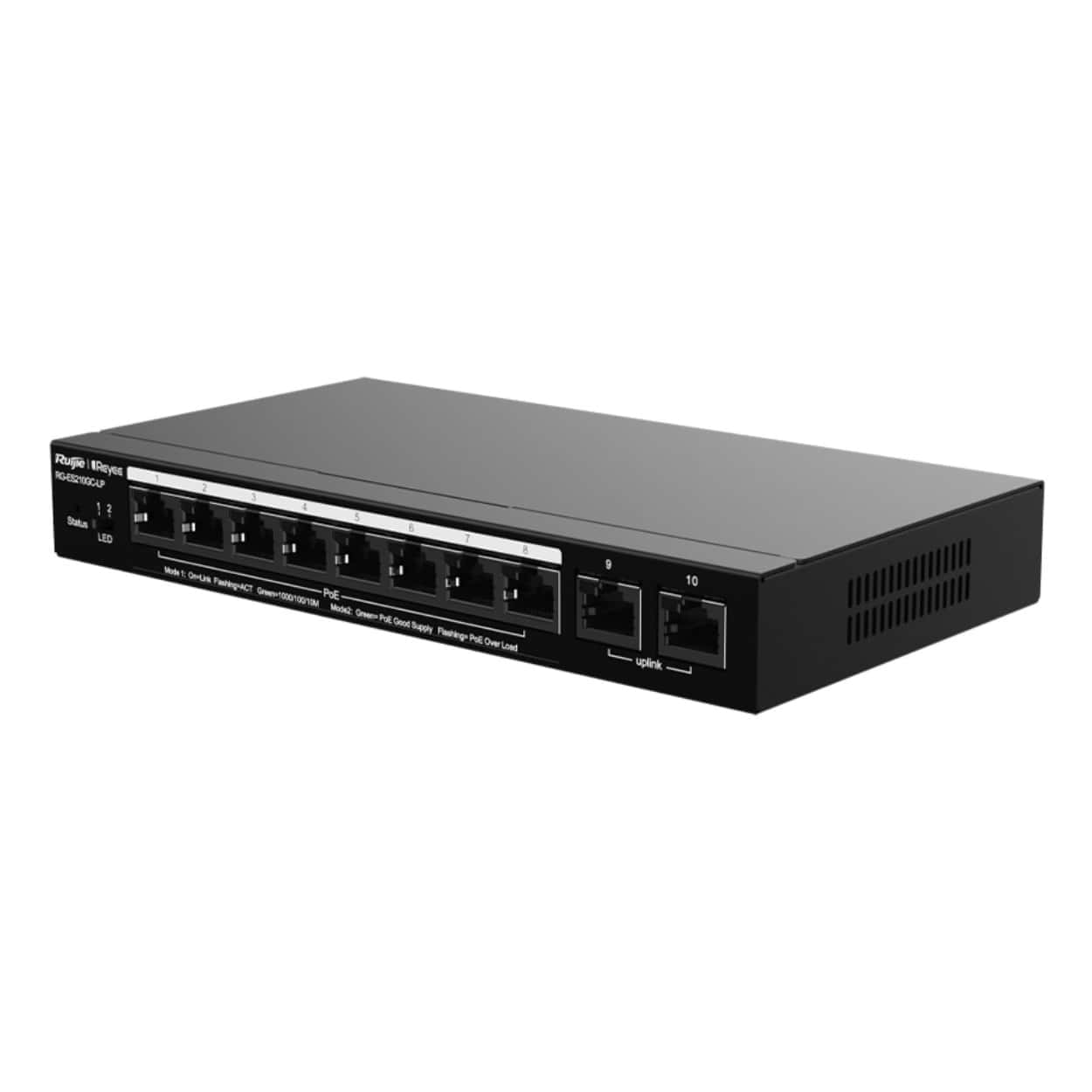 RUIJIE REYEE RG-ES210GC-LP 8GE Port 70W Poe, 2GE Uplink Cloud Yönetilebilir Swit - Görsel 3