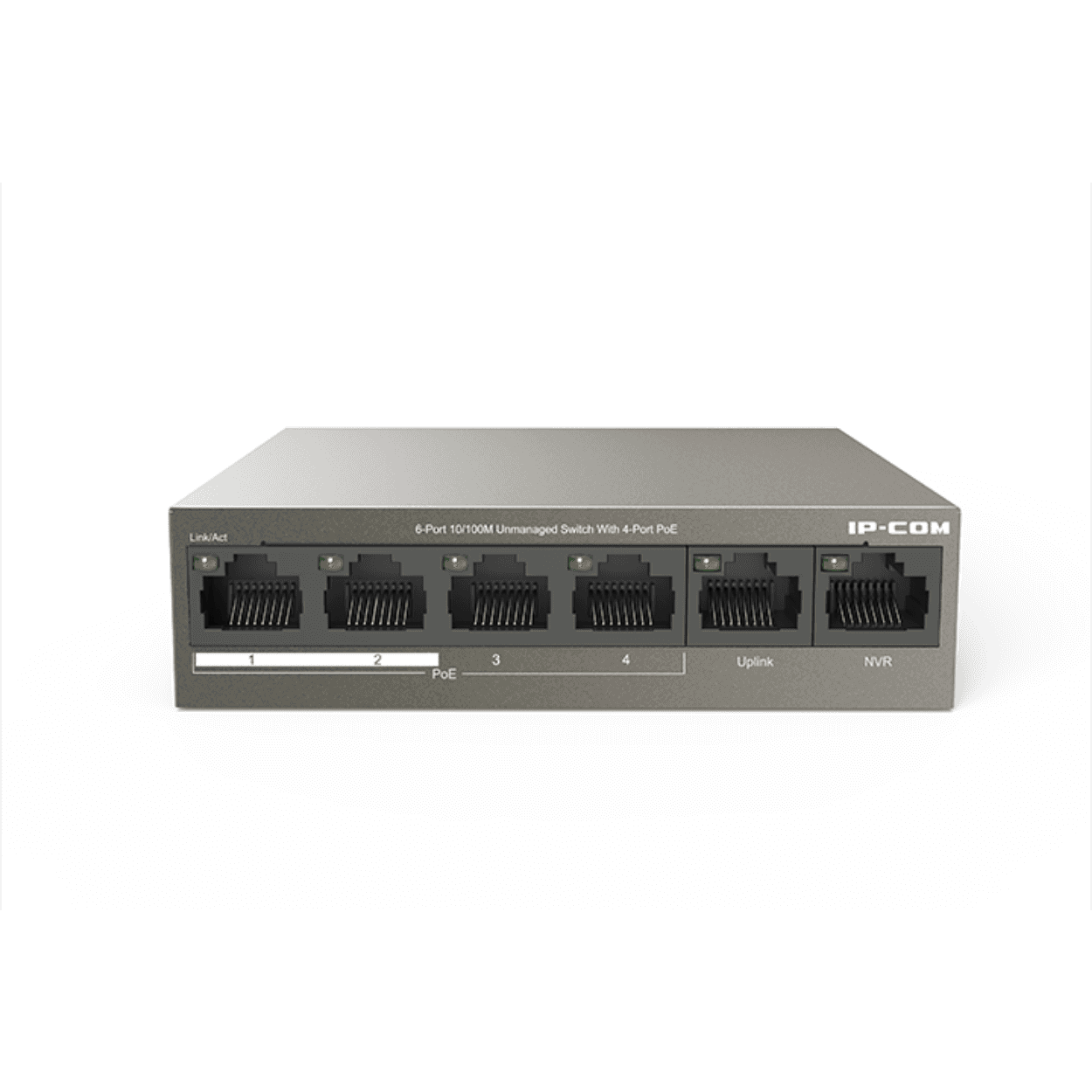 IP-COM F1106P-4-63W 4FE PoE Port (63W), 2FE Uplink Desktop Switch - Görsel 1