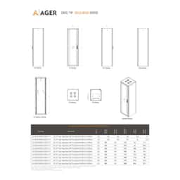 AGER Vega Base 20U W=600mm D=600mm 19''  Dikili Tip Kabinet - Küçük Görsel 3