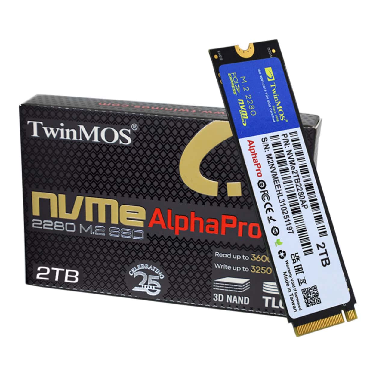 TwinMOS 2TB M.2 PCIe Gen3 NVMe (3600-3250Mb/s) TLC 3DNAND - Görsel 2