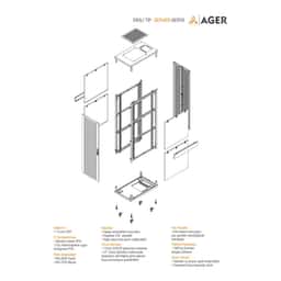 AGER Server Serisi 42U W=600mm D=1000mm 19''  Dikili Tip Kabinet - Küçük Görsel 3