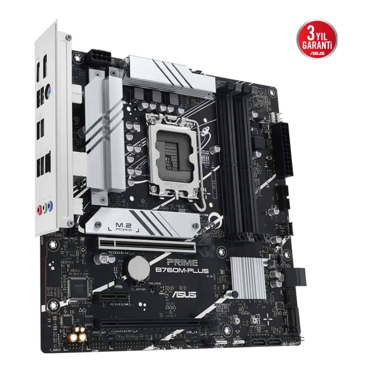 ASUS PRIME B760M-PLUS LGA1700 DDR5 7200 2x M2 USB3.2 AURA RGB 2.5Gbit LAN mATX - Görsel 3