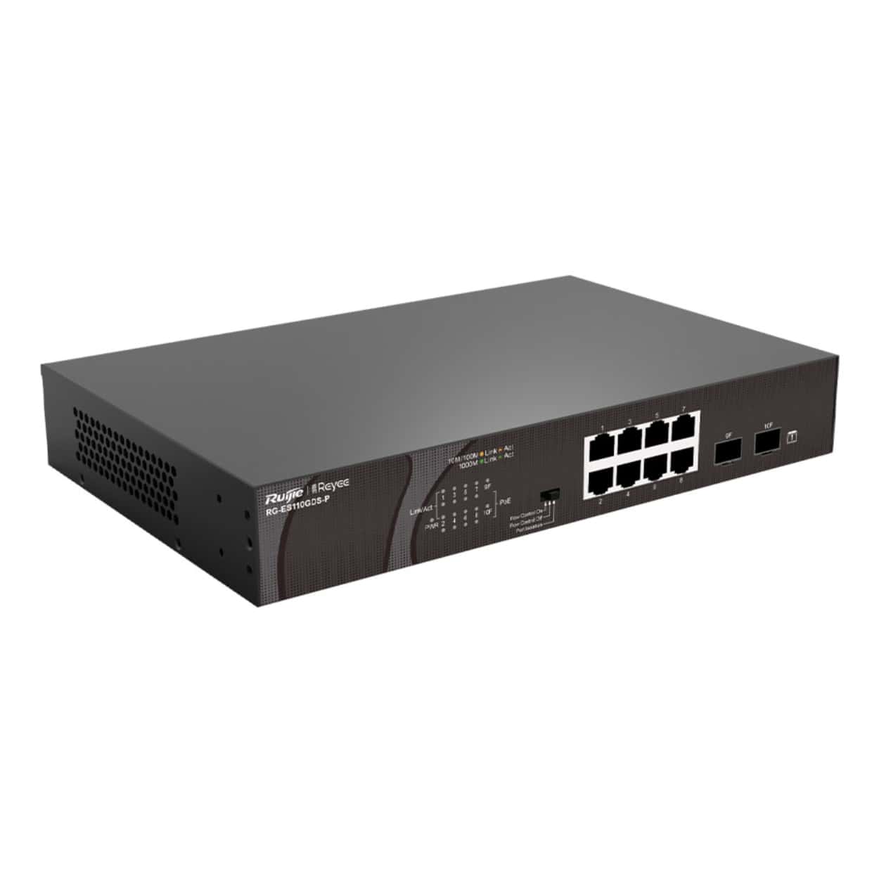 RUIJIE REYEE RG-ES110GDS-P 8GE 120W Poe,  2GE SFP Uplink Switch - Görsel 1