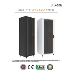 AGER Vega Base Dikili Tip Kabinet 26U, 800x1000mm - Küçük Görsel 1