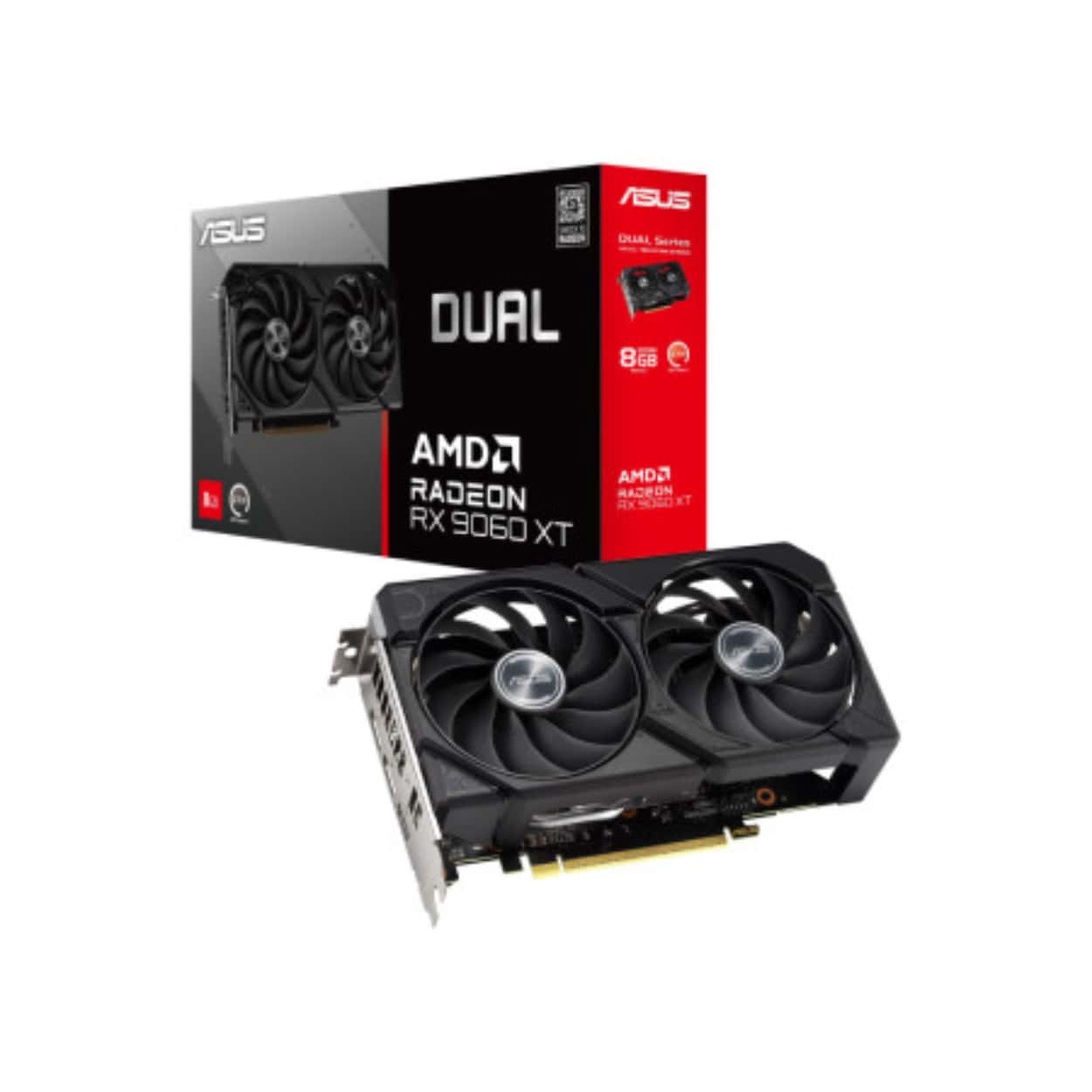 8 GB ASUS DUAL-RX9060XT-8G RX9060XT GDDR6 128bit OC 1xHDMI 2xDP EKRAN KARTI - Görsel 1