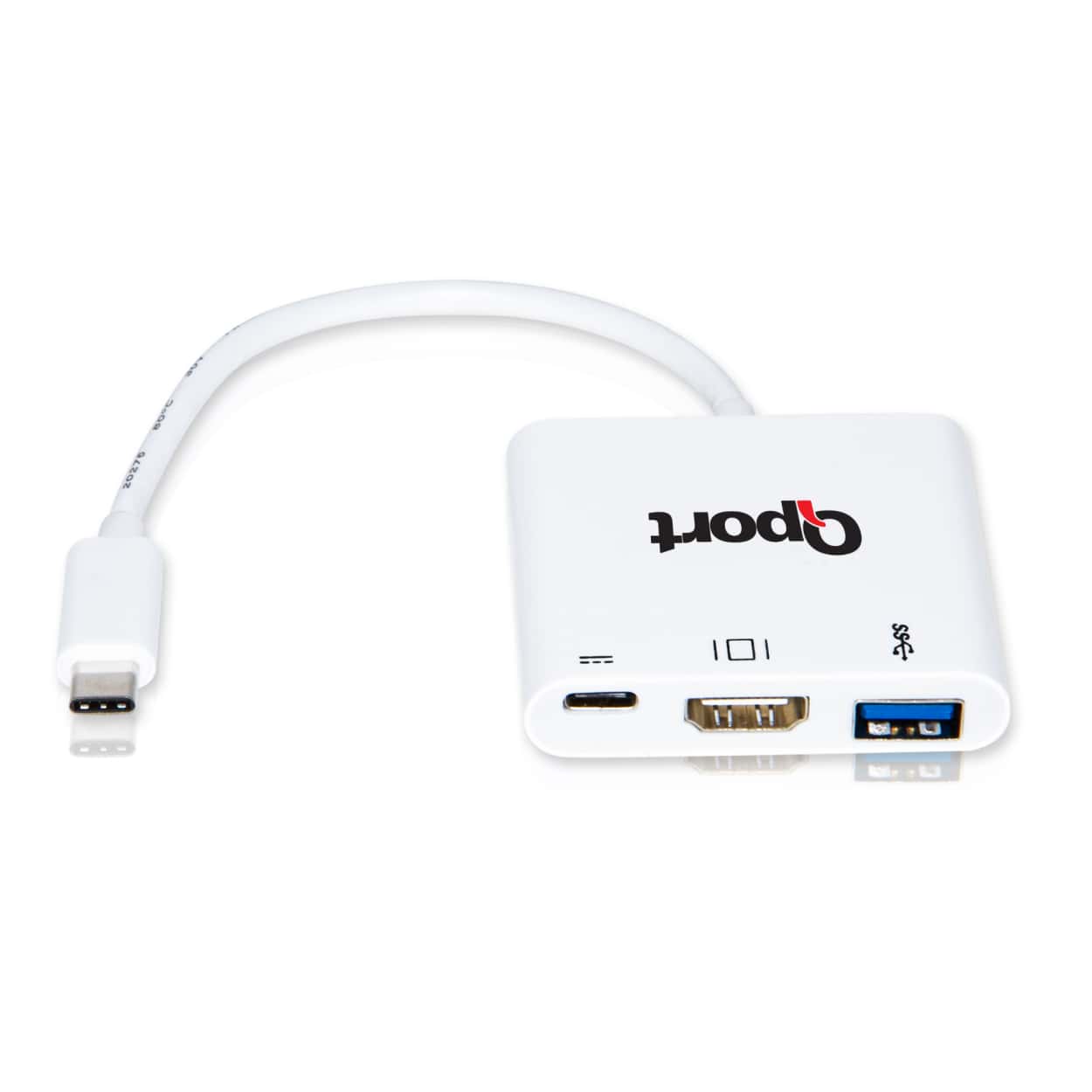 QPORT TYPE-C TO HDMI 4K(3840*2160) + USB 3.0 +TYPE-C (F) 4K ÇEVİRİCİ (Q-TH03) - Görsel 2