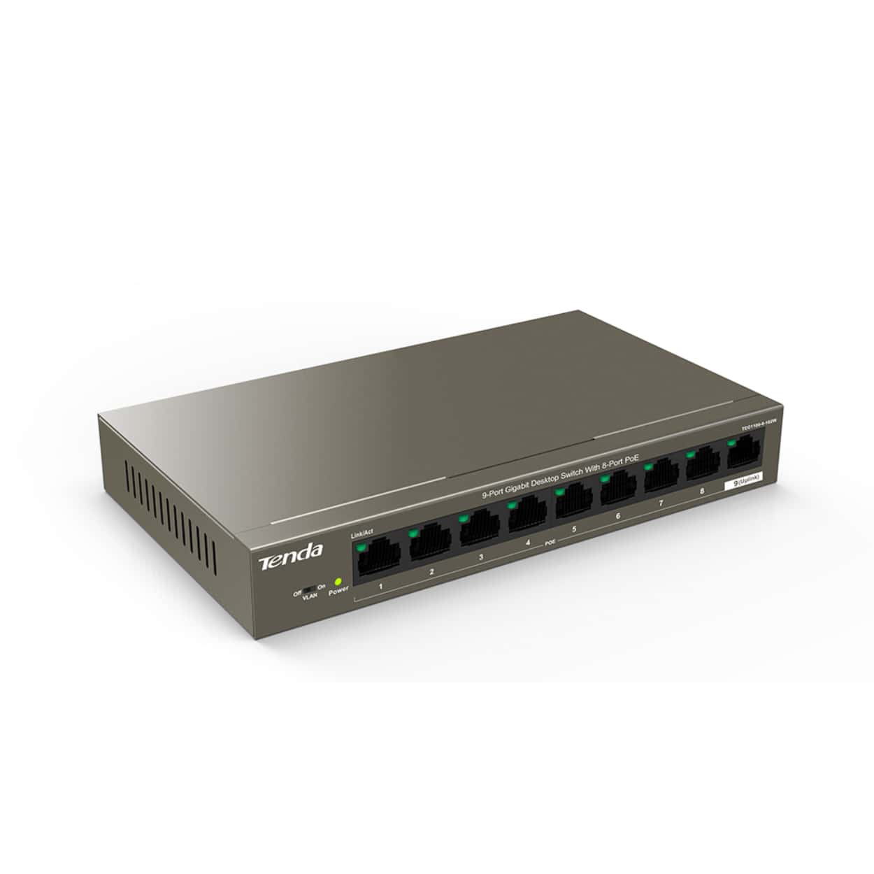TENDA TEG1109P-8-102W 8GE PoE Port (102W), 1GE Uplink Desktop Switch - Görsel 2