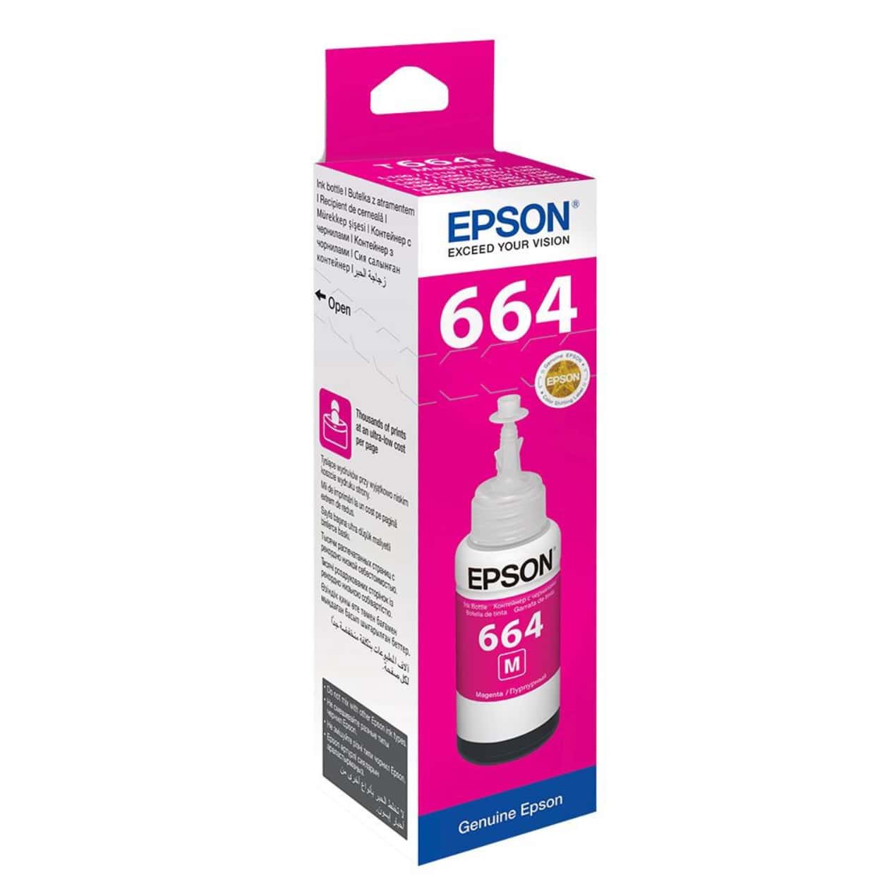 EPSON T6643 L100/ L200/ L300 MAGENTA MÜREKKEP 70ML - Görsel 1