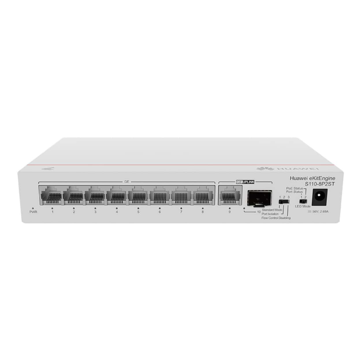 HUAWEI eKitEngine S110-8P2ST 8GE PoE Port (124W), 1GE Uplink, 1xSFP Switch - Görsel 2