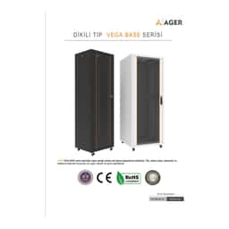 AGER Vega Base 45U W=600mm D=600mm 19''  Dikili Tip Kabinet - Küçük Görsel 1