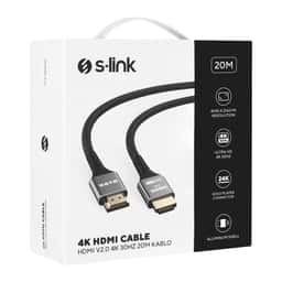 S-LINK SLX-HD4K20 19+1 HDMI to HDMI 20m Metal v2.0 4K (4096*2160) 30Hz Kablo - Küçük Görsel 4