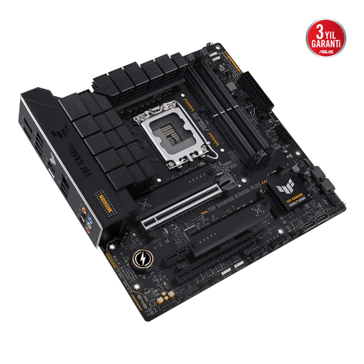 ASUS TUF GAMING B760M-PLUS Intel B760 LGA1700 DDR5 7200 HDMI 2x M2 USB3.2 AURA R - Görsel 4