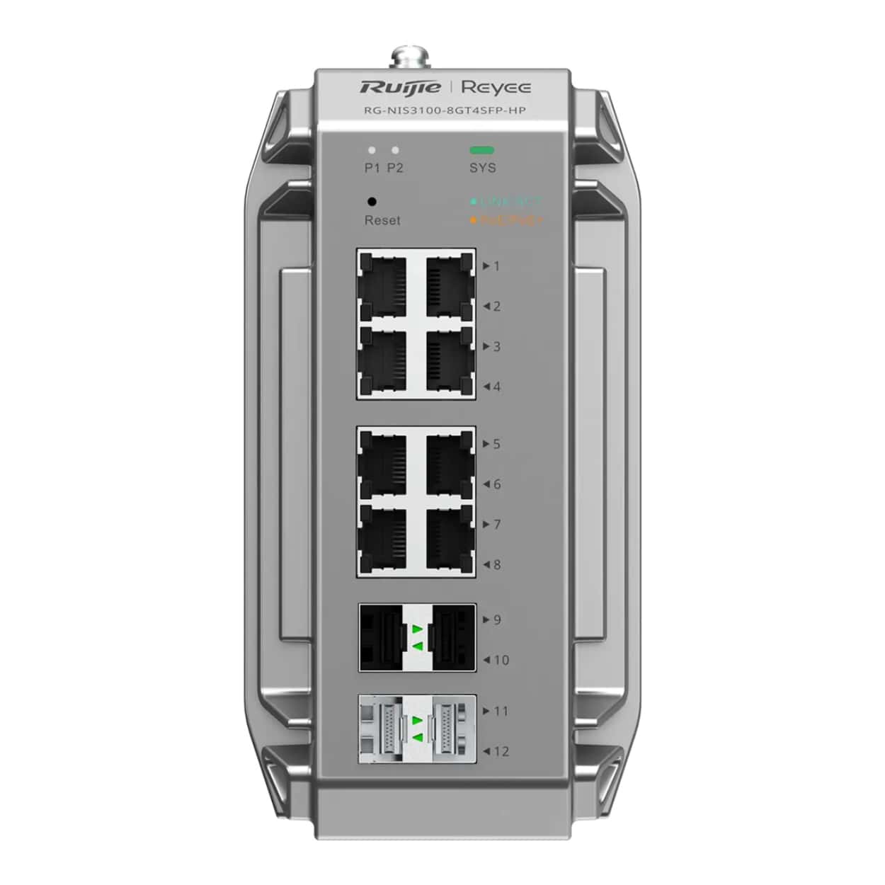 RUIJIE REYEE RG-NIS3100 8GE PoE/PoE+, 4GE SFP,240W Endüstriyel - Görsel 2