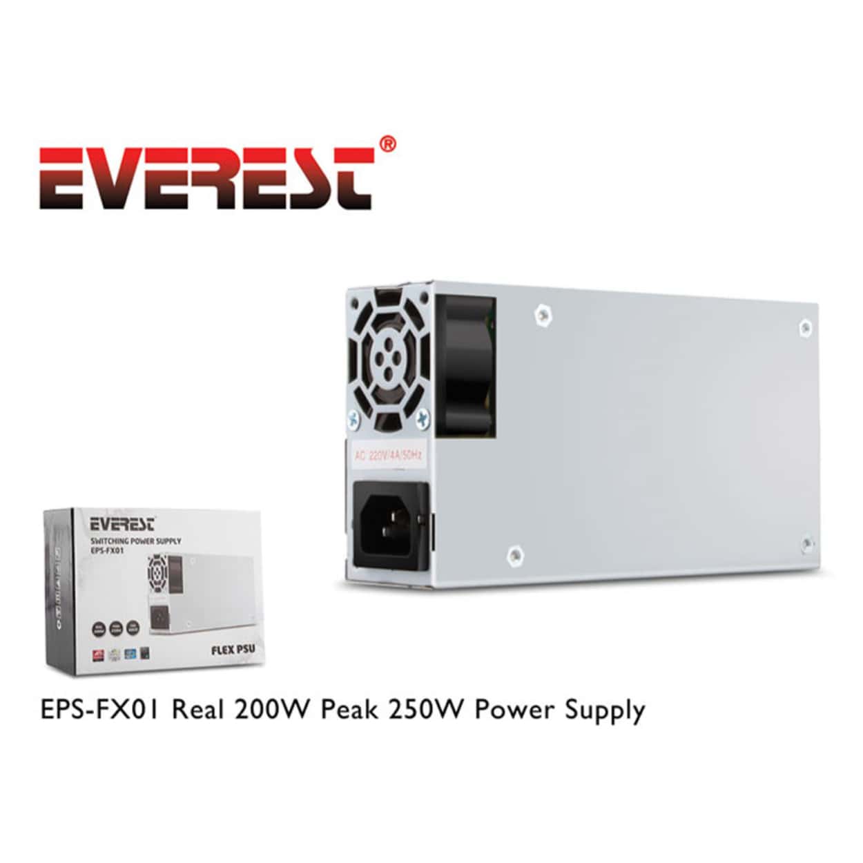 Everest Slim 250W Flex Power Supply – 4 cm Fanlı, 2x SATA, 2x IDE (EPS-FX01) - Görsel 3