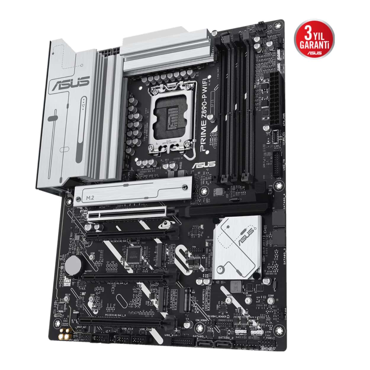 ASUS PRIME Z890-P WIFI LGA1851 DDR5 8400 USB4 4xM2 WiFi 7+BT ATX - Görsel 3