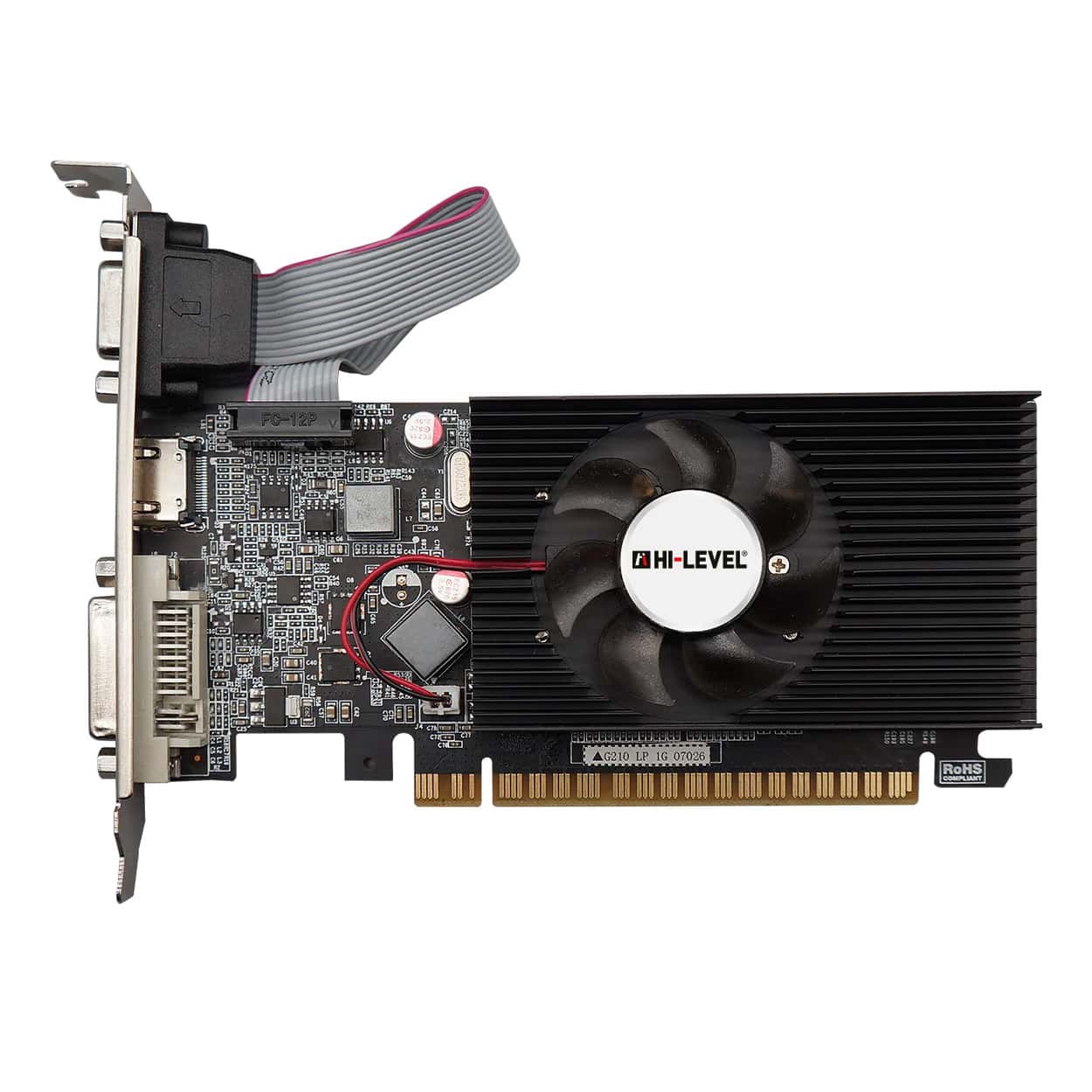 1 GB HI-LEVEL GEFORCE GT210 DDR3 64Bit Single Fan HDMI/DVI/VGA - Görsel 1