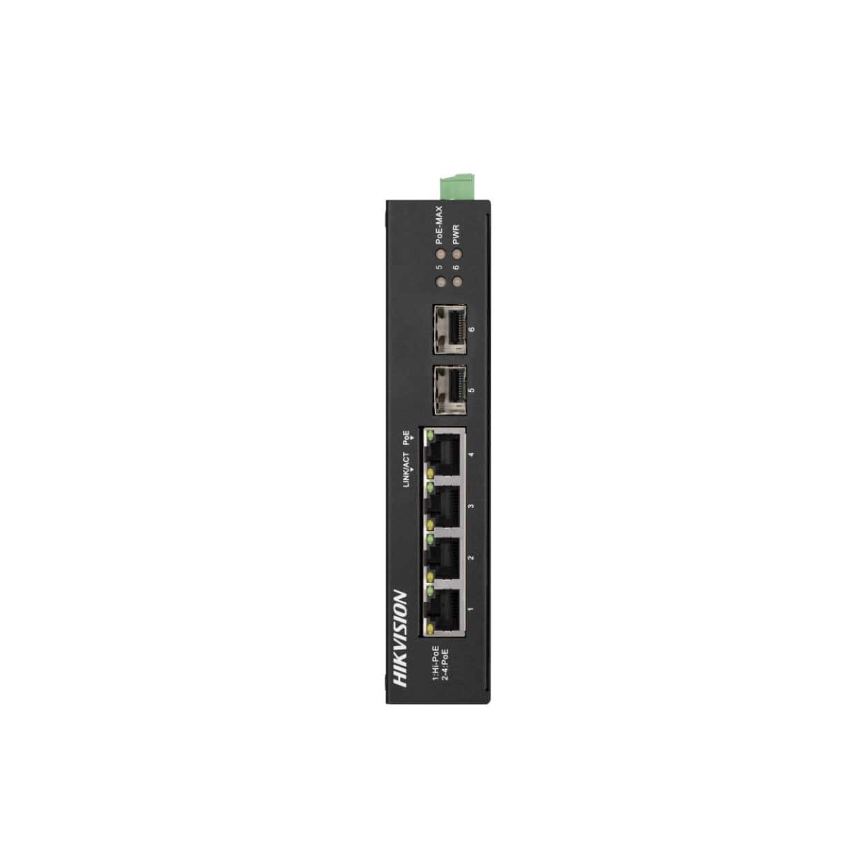 HIKVISION DS-3T0506HP-E/HS 4GE PORT 2X1GB SFP UPLINK (65W) POE ENDUSTRIYEL SWITC - Görsel 1