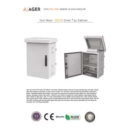 AGER KGYS DİREK TİPİ 600x525x600 ÇİFT CİDARLI OUTDOOR KABİNET+(1+1)FAN+D.MONTAJ - Küçük Görsel 1